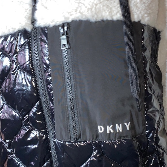 DKNY SHEARLING AND PUFFER JACKET - Picture 7 of 8